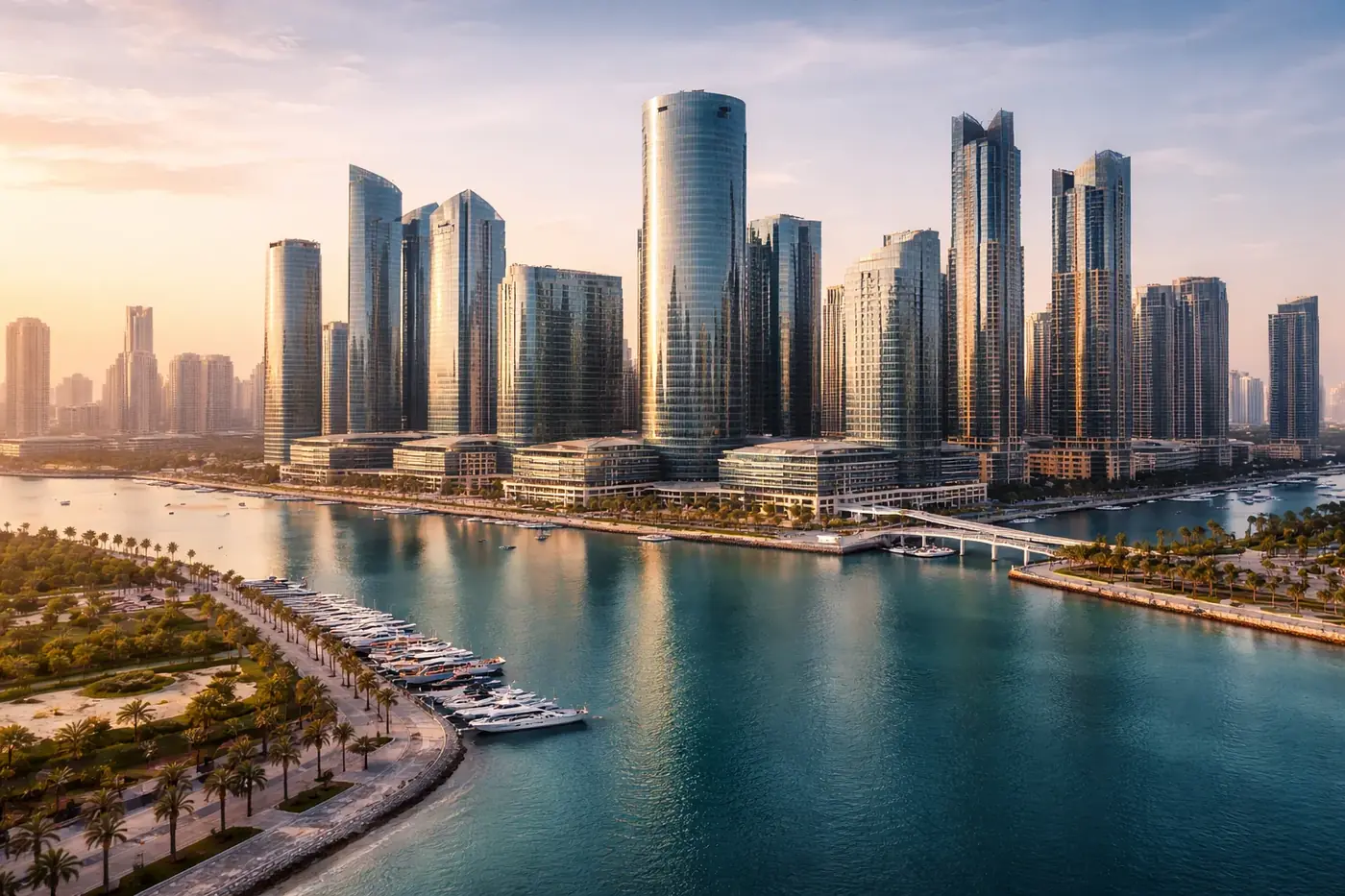 Abu dhabi business district skyline al maryah island