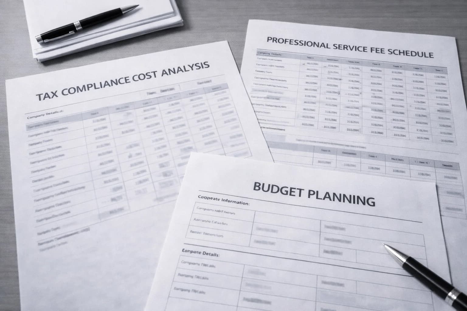 UAE company liquidation cost and settlement documents in a Dubai office