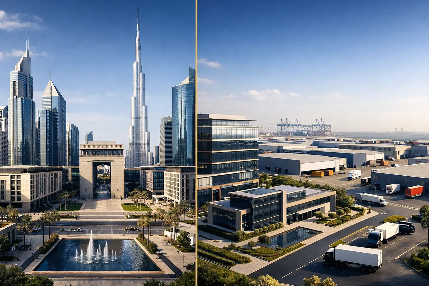Dubai mainland vs free zone comparison 2026