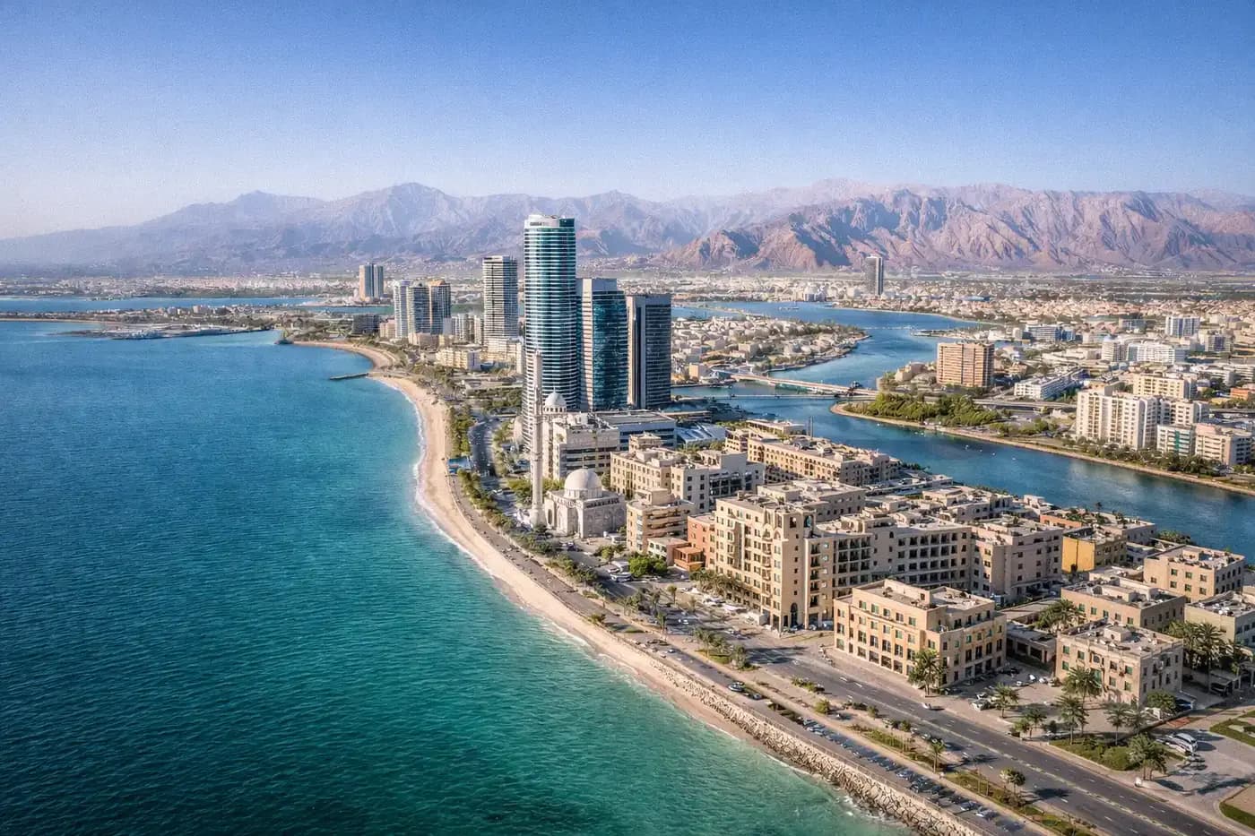 Ras al khaimah city waterfront coastline northern uae