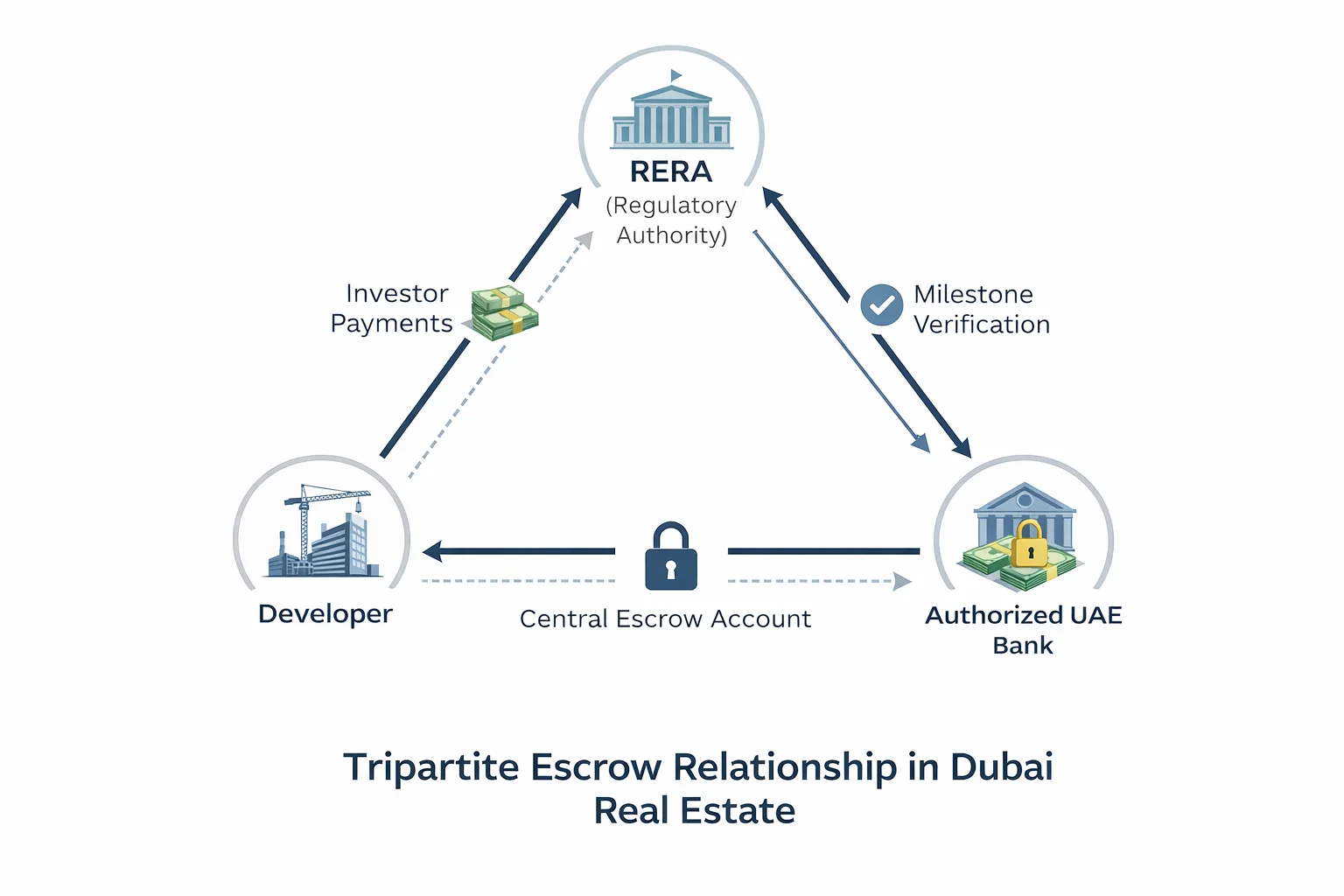 Dubai escrow account tripartite structure