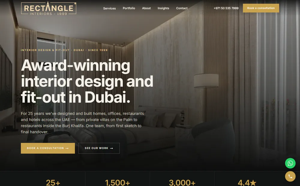 Rectangle Interior website by Henry Digital Hub