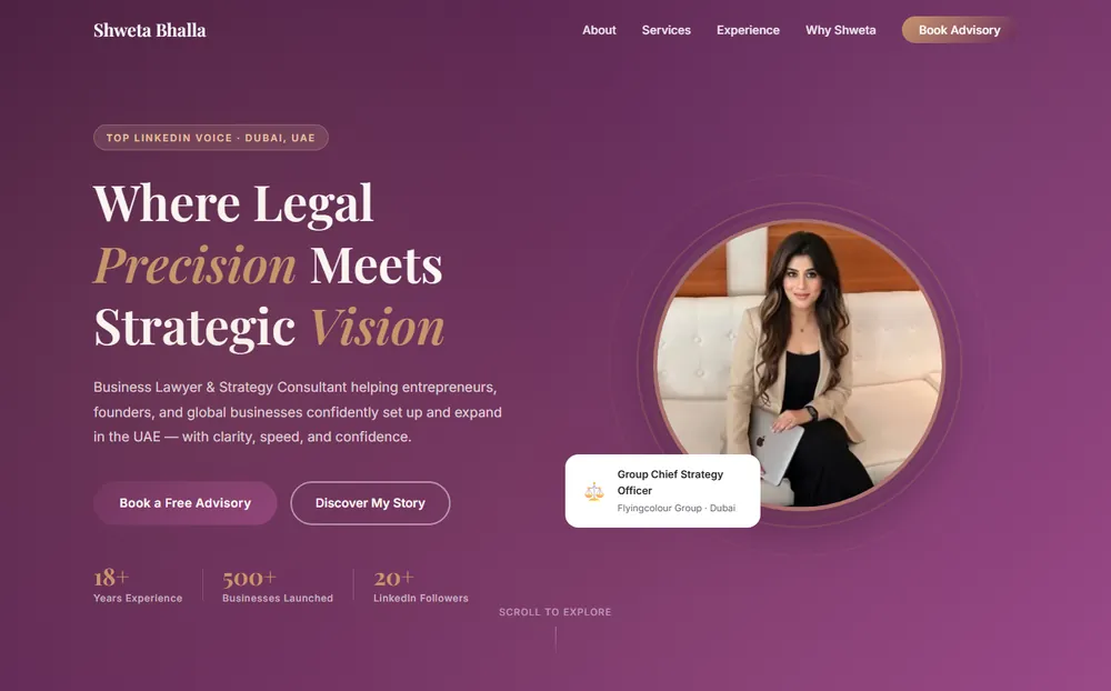 Shweta Bhalla website by Henry Digital Hub