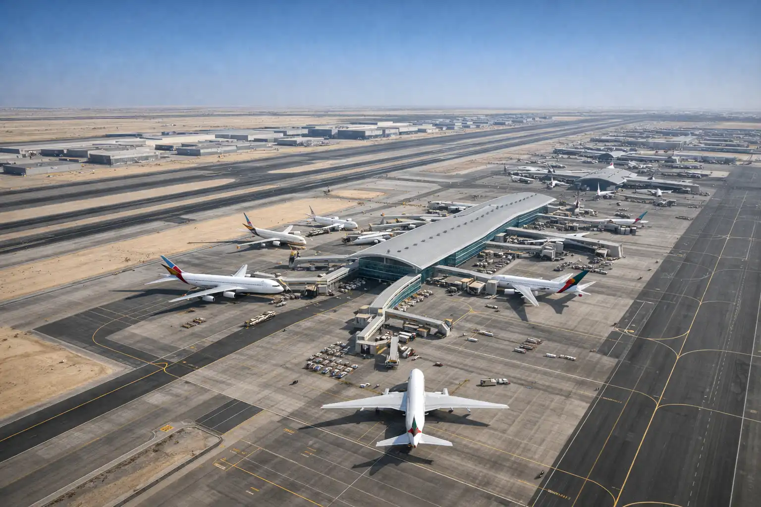 Al maktoum airport dubai south aviation hub aerial