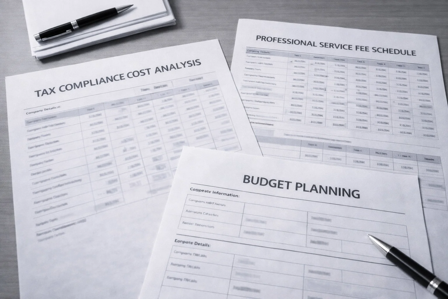 UAE company liquidation cost and settlement documents in a Dubai office