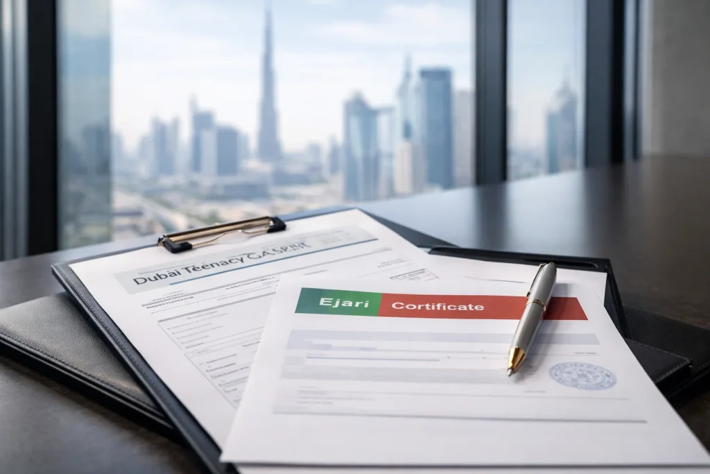 Dubai Ejari certificate and tenancy contract documents required for mainland business licensing