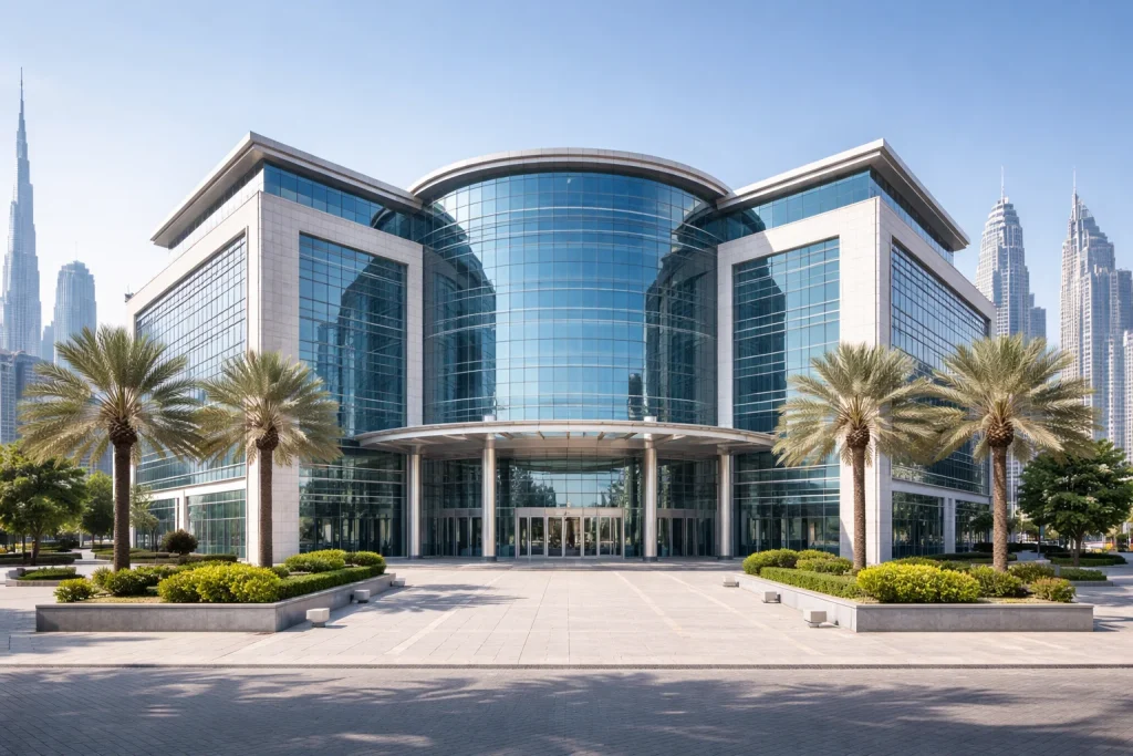 Dubai government licensing authority building where PRO transactions are processed