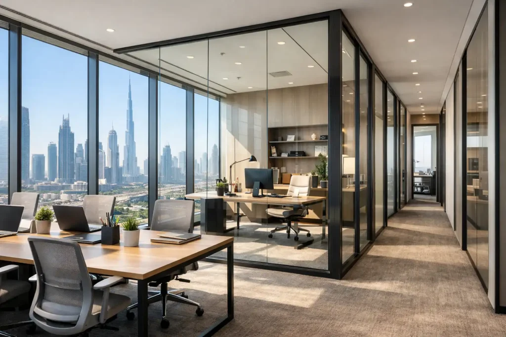  IFZA workspace options from shared flexi desk to private office in Dubai business center