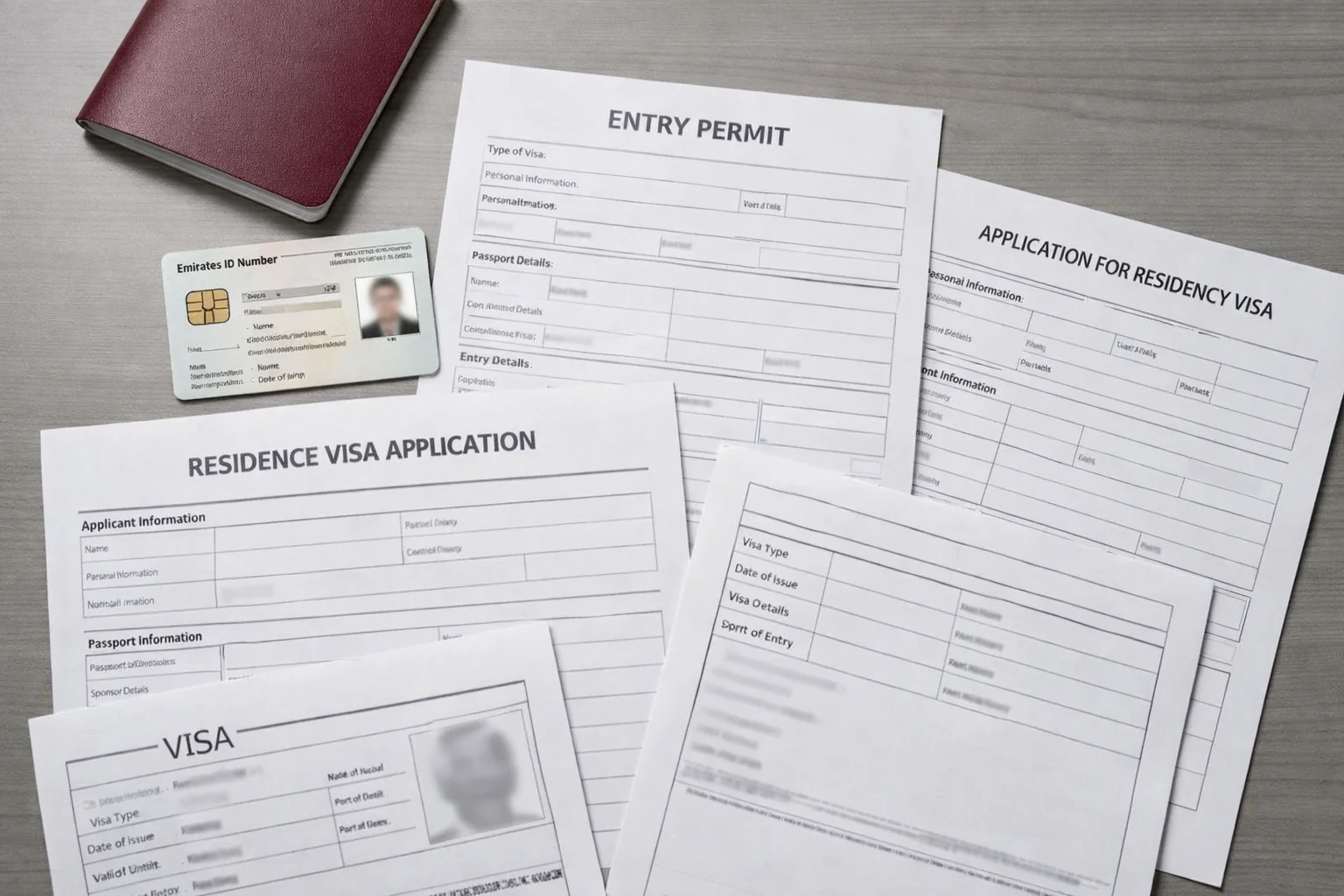 Uae visa immigration documents residency application